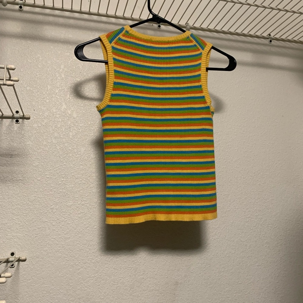 Multi colored Button up Vest - Picture 2 of 2